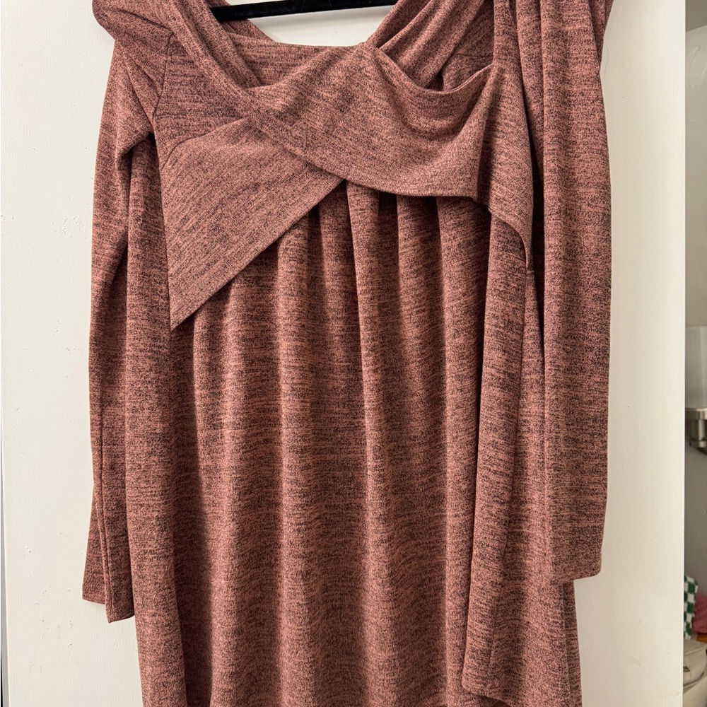 Polagram Rust Knit Off The Shoulder Top